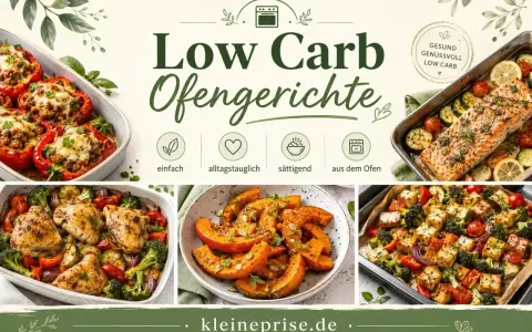 Köstliche slow carb rezepte: Gefüllte Paprika, Lachs mit Gemüse, Hähnchen und Kürbis aus dem Ofen. Einfach, alltagstauglich, sättigend.